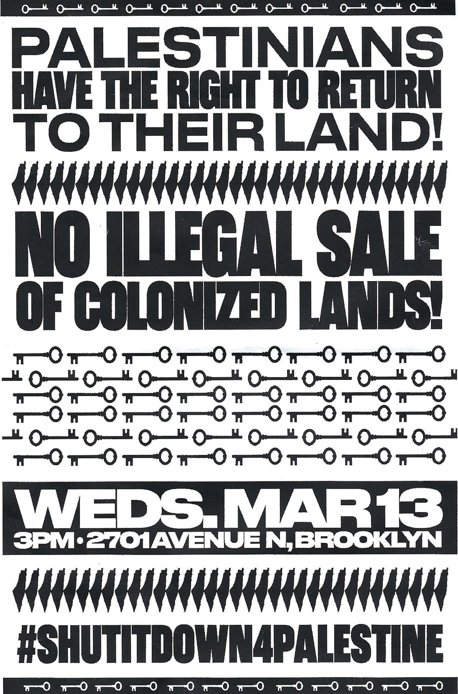 No Illegal Sale of Colonized Lands!